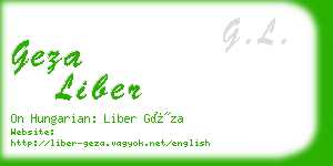 geza liber business card